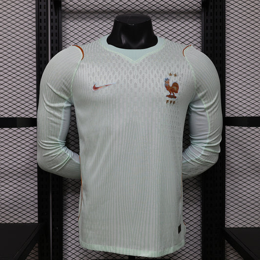 France Away Soccer Jersey Long Sleeve