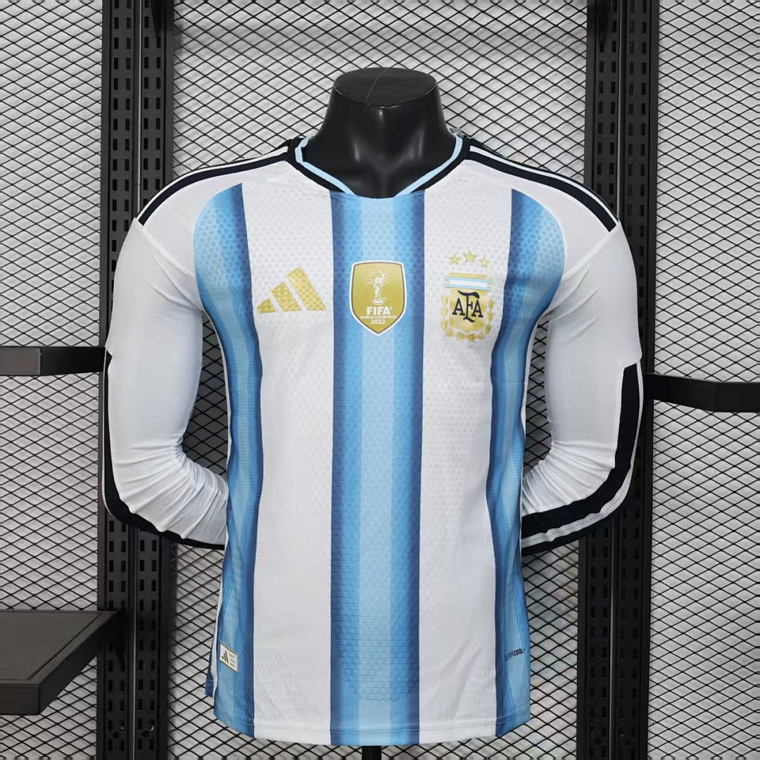 Argentina Home Soccer Jersey Long Sleeve