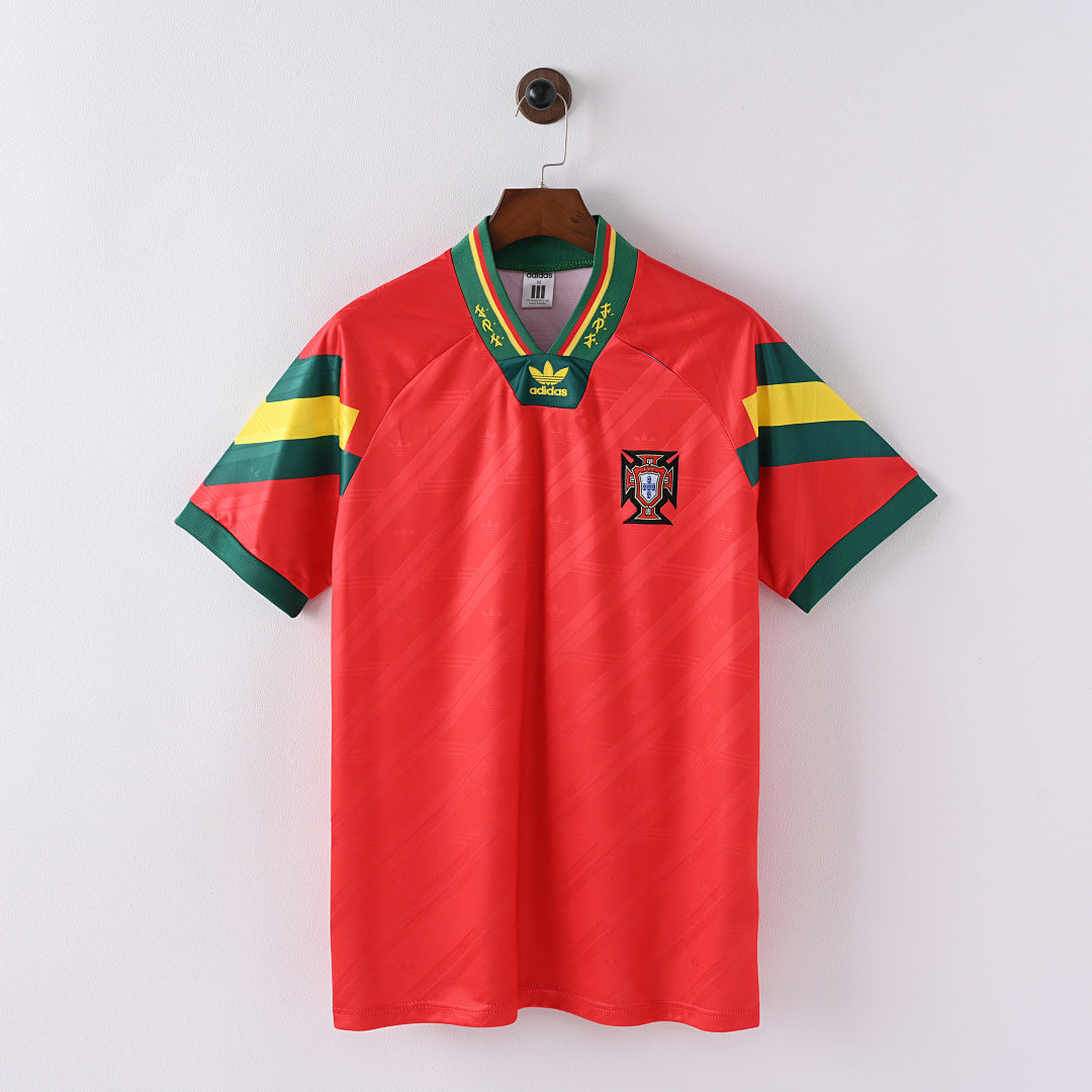 1992 Portugal Home Soccer Jersey