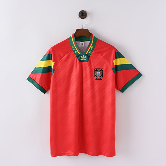 1992 Portugal Home Soccer Jersey