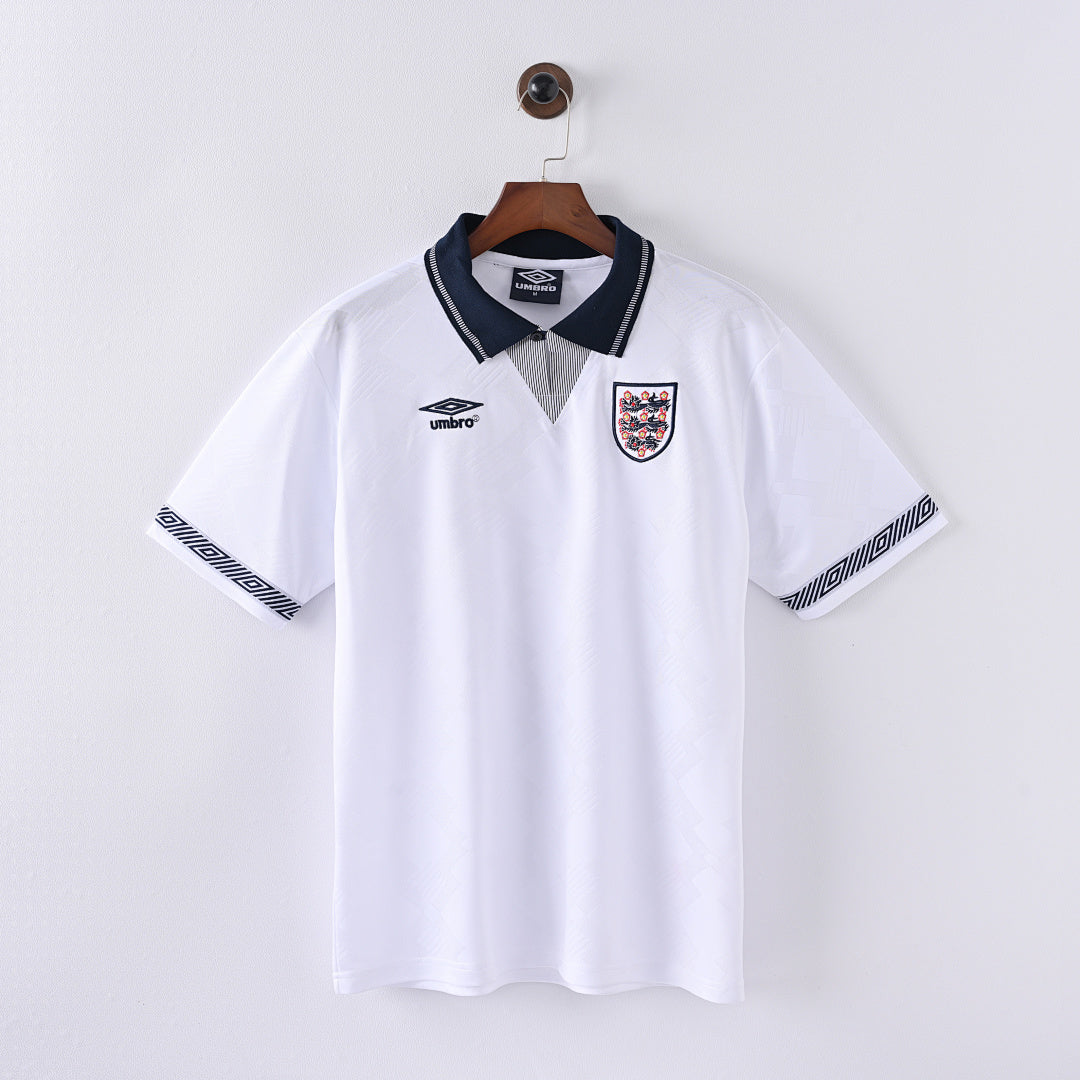 1990 England Home Soccer Jersey