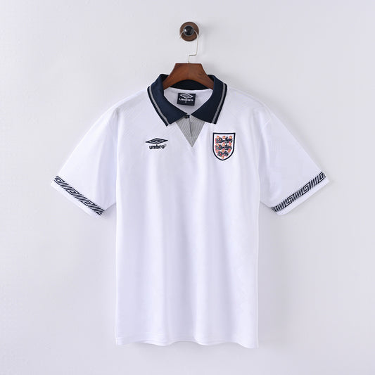1990 England Home Soccer Jersey