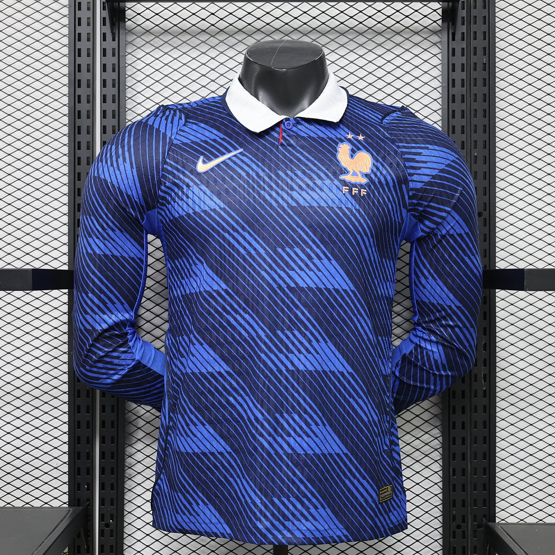 2026/27 France Home Player Version Soccer Jersey Long Sleeve
