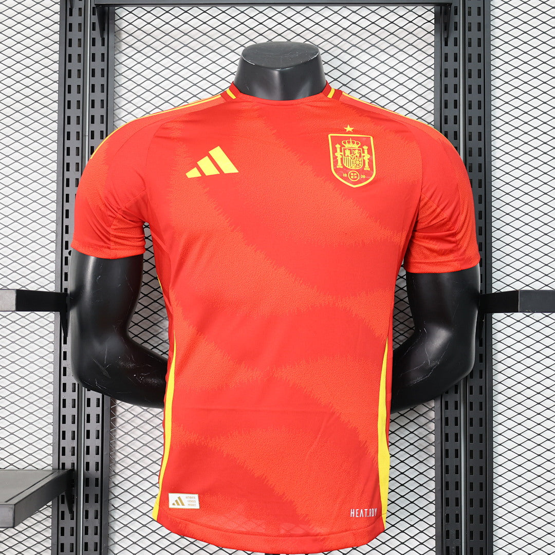 Spain Home Player Version Soccer Jersey