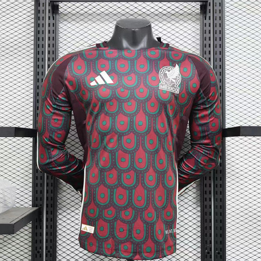 Mexico Home Player Version Soccer Jersey Long Sleeve