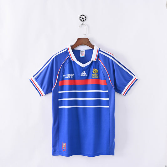 1998 France Home Soccer Jersey