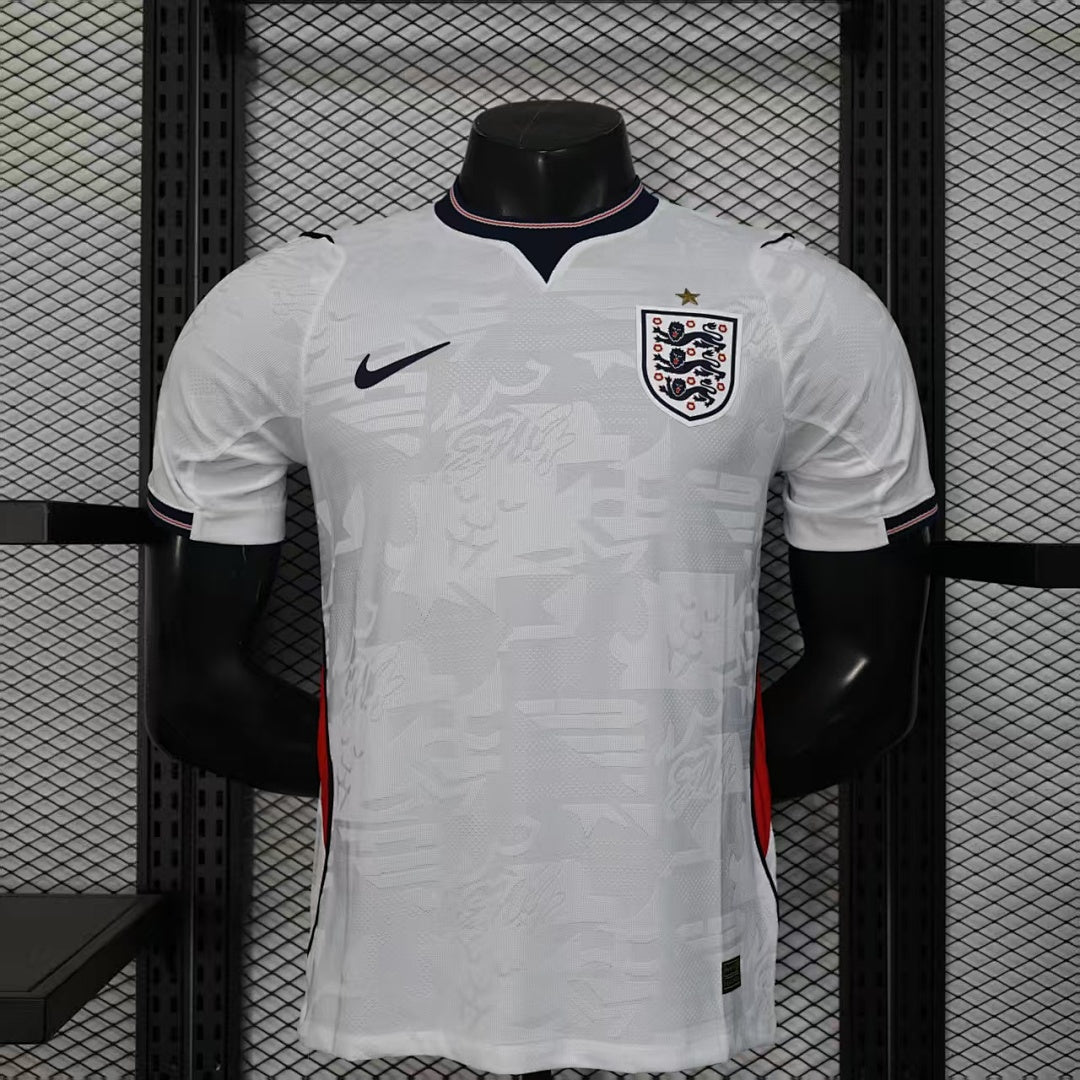 England Home Player Version Soccer Jersey