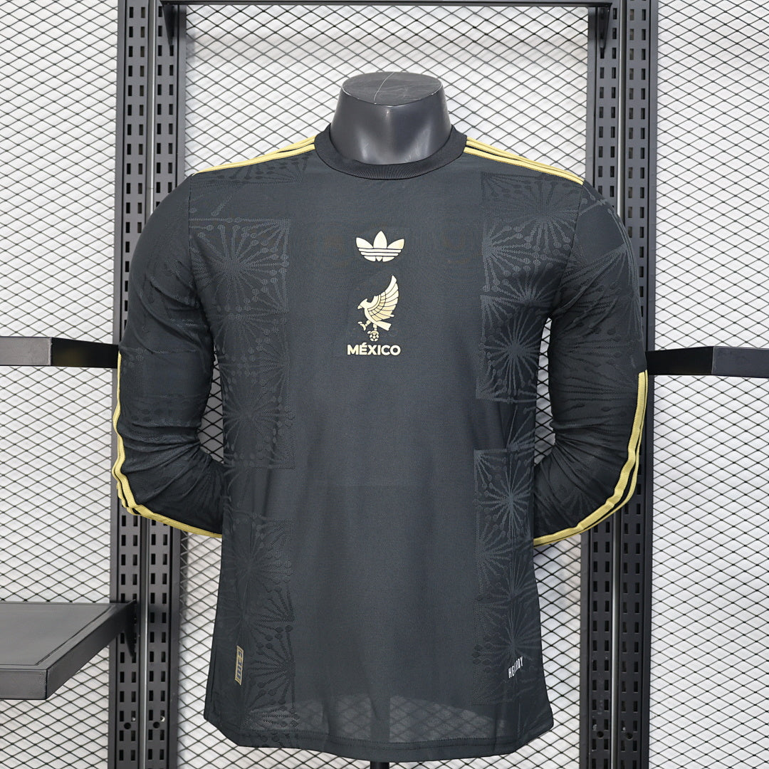 Mexico Player Version Soccer Jersey Gold Cup Edition Long Sleeve