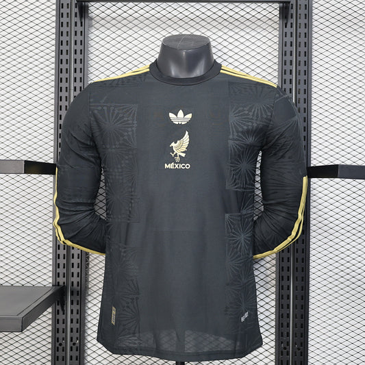 Mexico Player Version Soccer Jersey Gold Cup Edition Long Sleeve