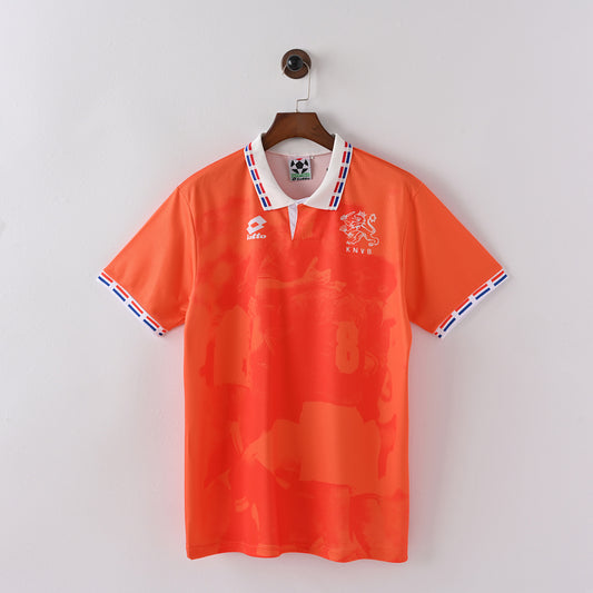 1996 Netherlands Home Soccer Jersey