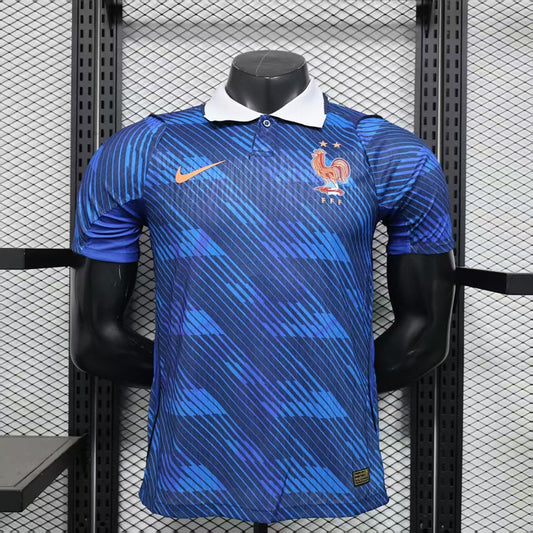 France Home Player Version Soccer Jersey