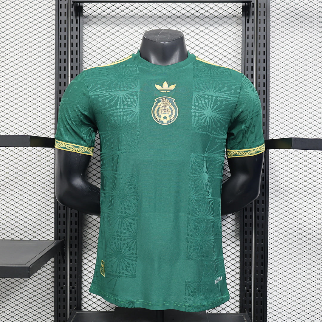 Mexico Player Version Soccer Jersey Trophy Edition Green