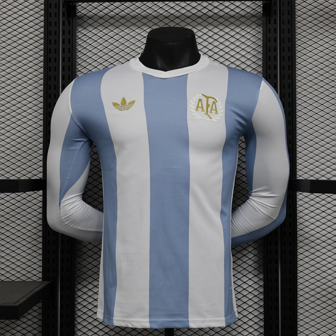 Argentina Player Version Soccer Jersey Long Sleeve