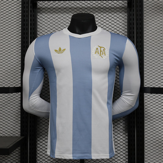 Argentina Player Version Soccer Jersey Long Sleeve