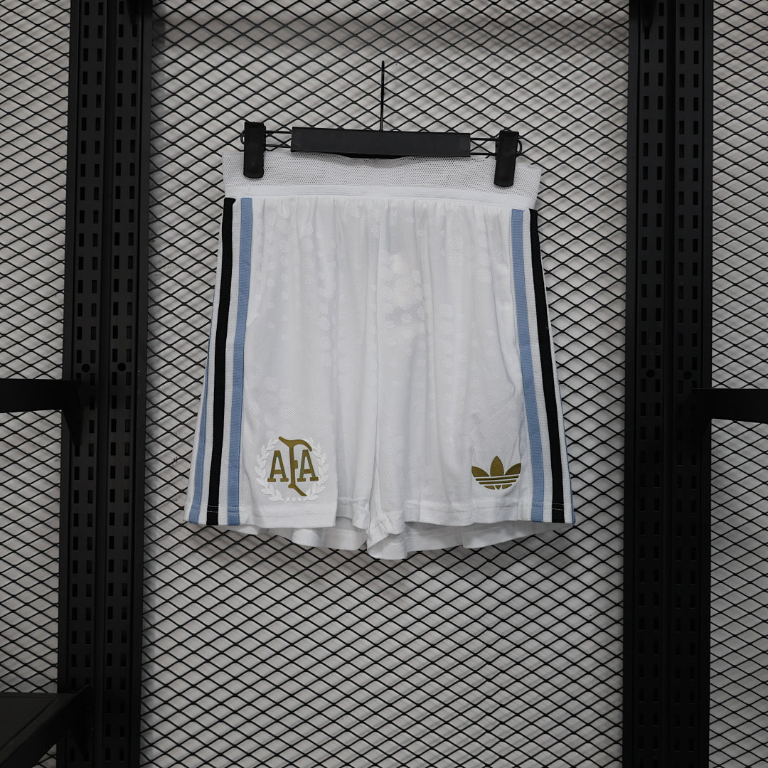 Argentina Player Version Soccer Shorts Shorts White