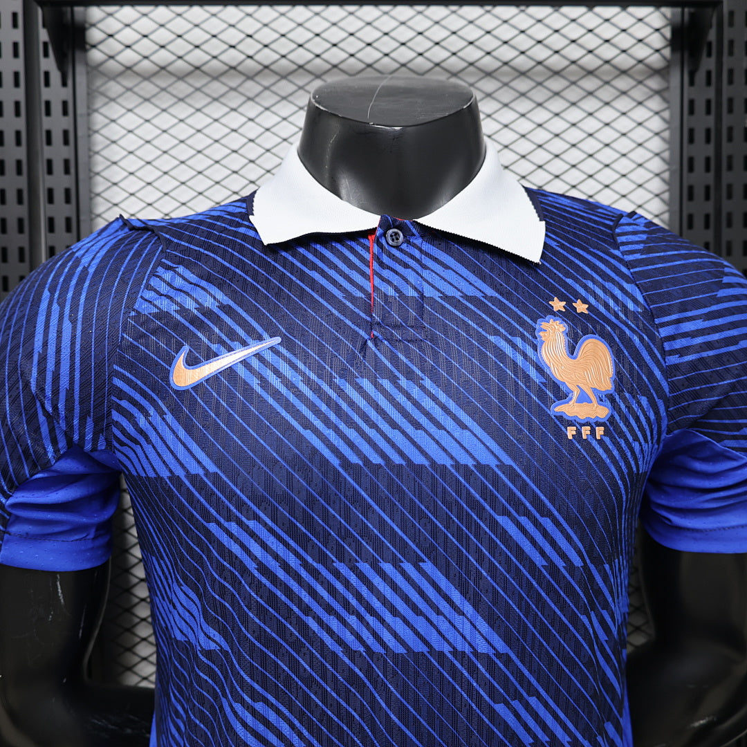 France Home Player Version Soccer Jersey