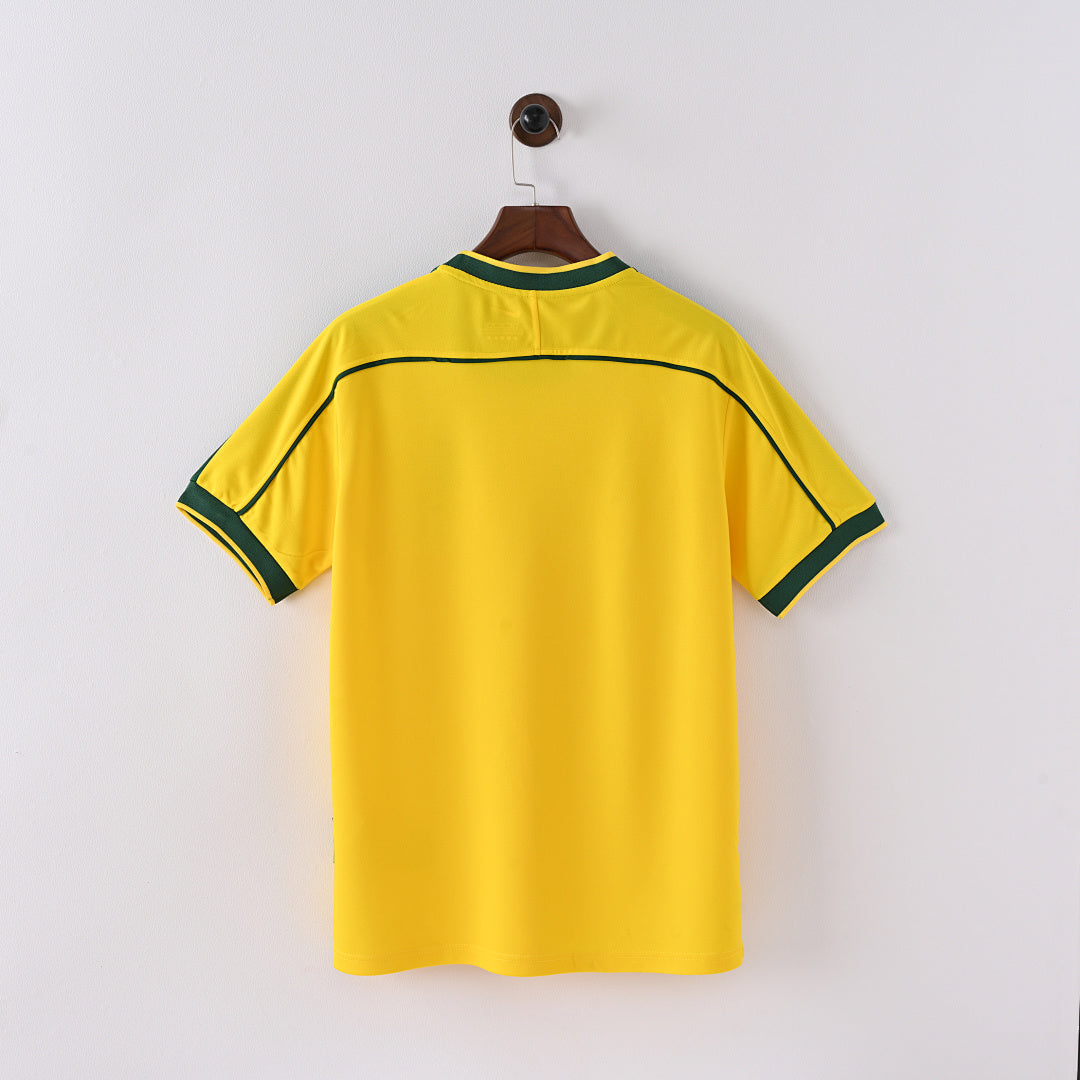 1998 Brazil Home Soccer Jersey
