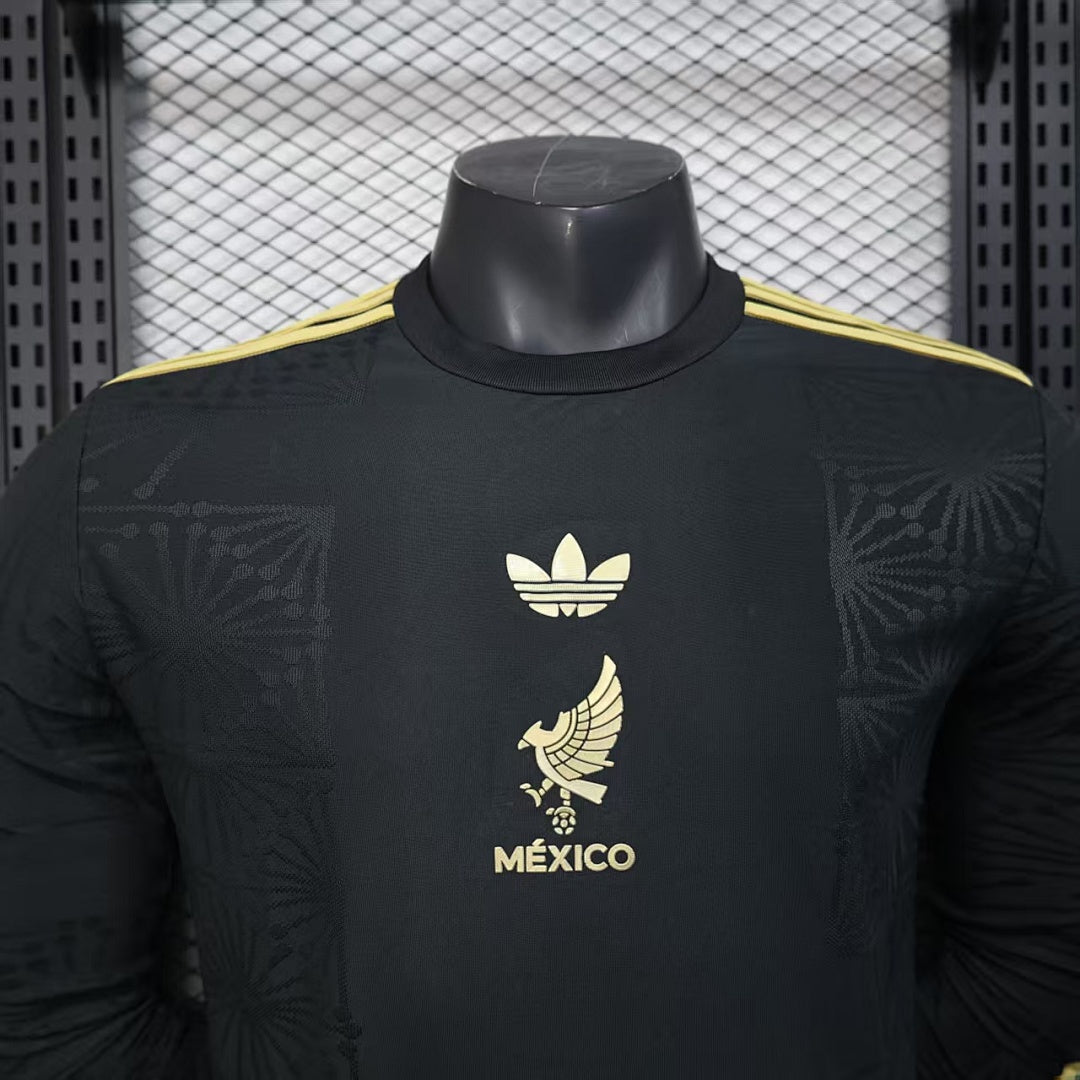Mexico Player Version Soccer Jersey Gold Cup Edition Long Sleeve