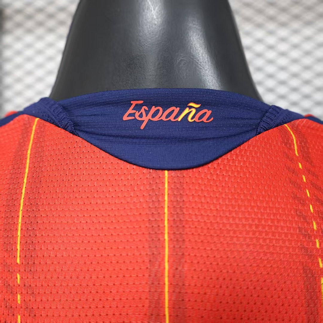 Spain Home Soccer Jersey Long Sleeve