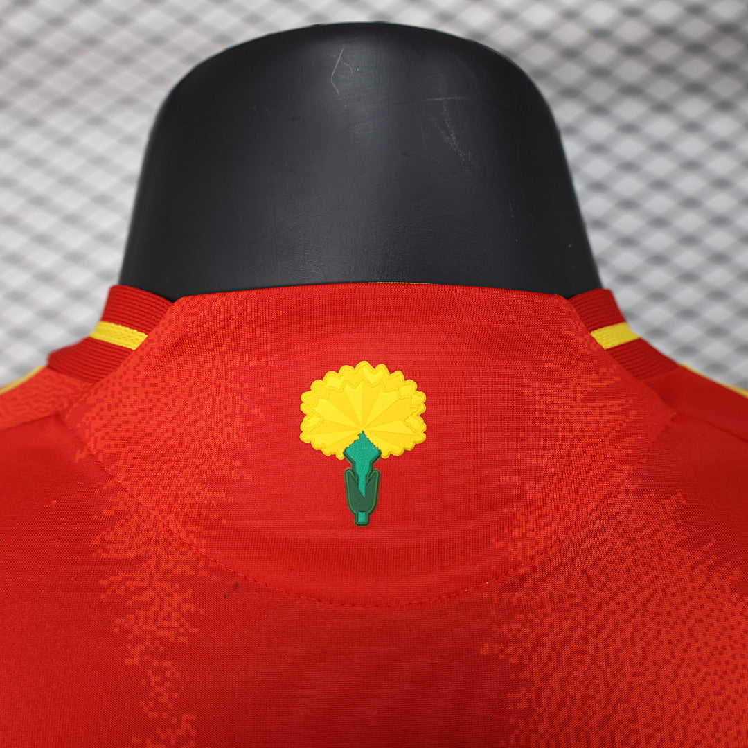 Spain Home Player Version Soccer Jersey