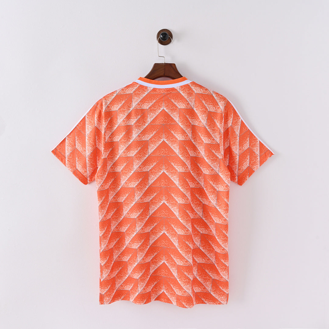 1988 Netherlands Home Soccer Jersey