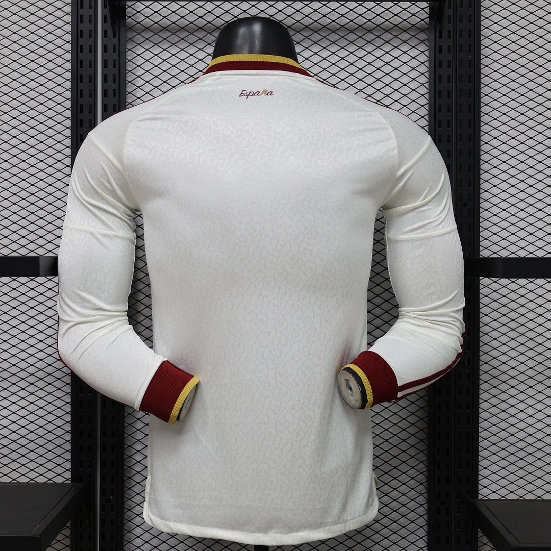 2026/27 Spain Away Player Version Soccer Jersey Long Sleeve