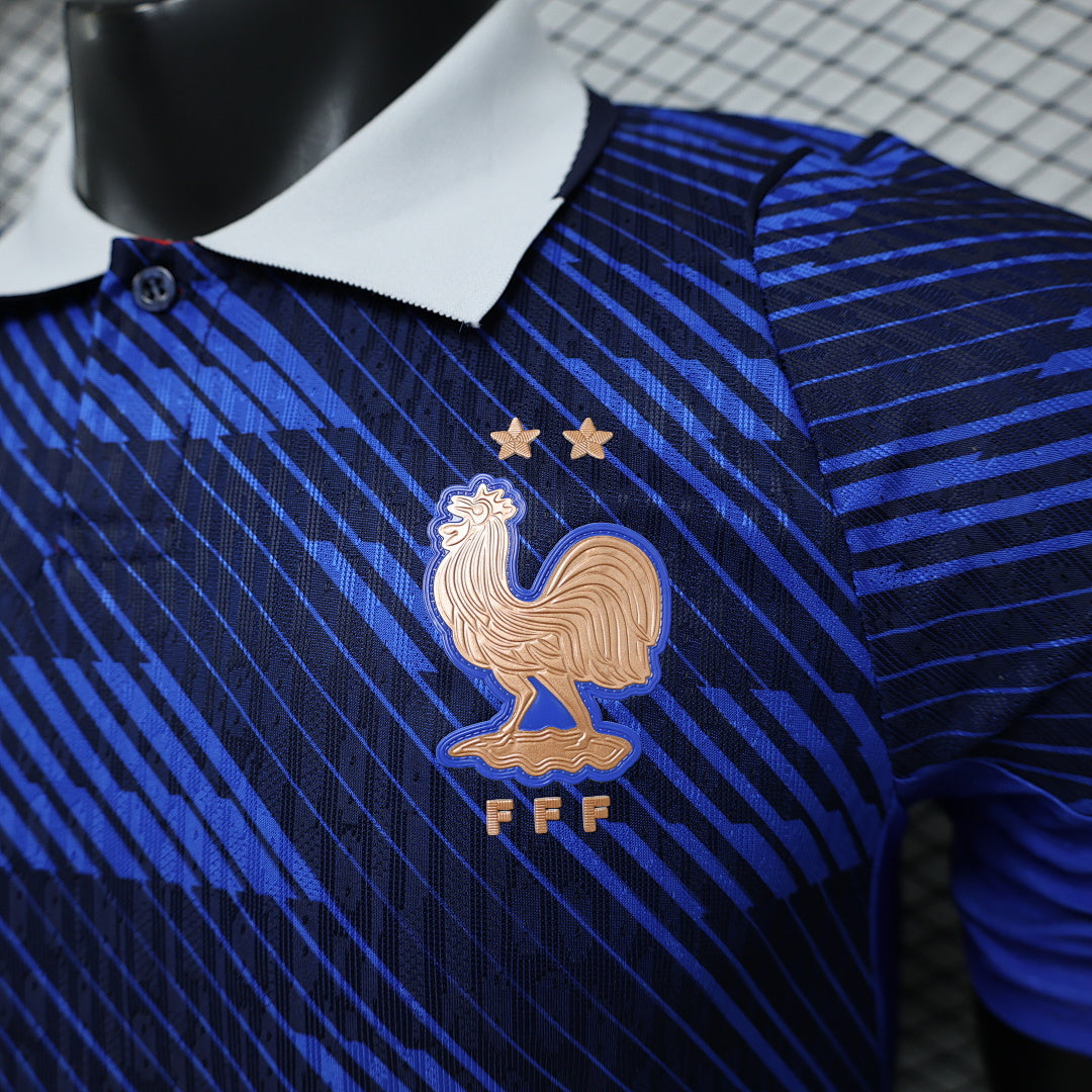 France Home Player Version Soccer Jersey