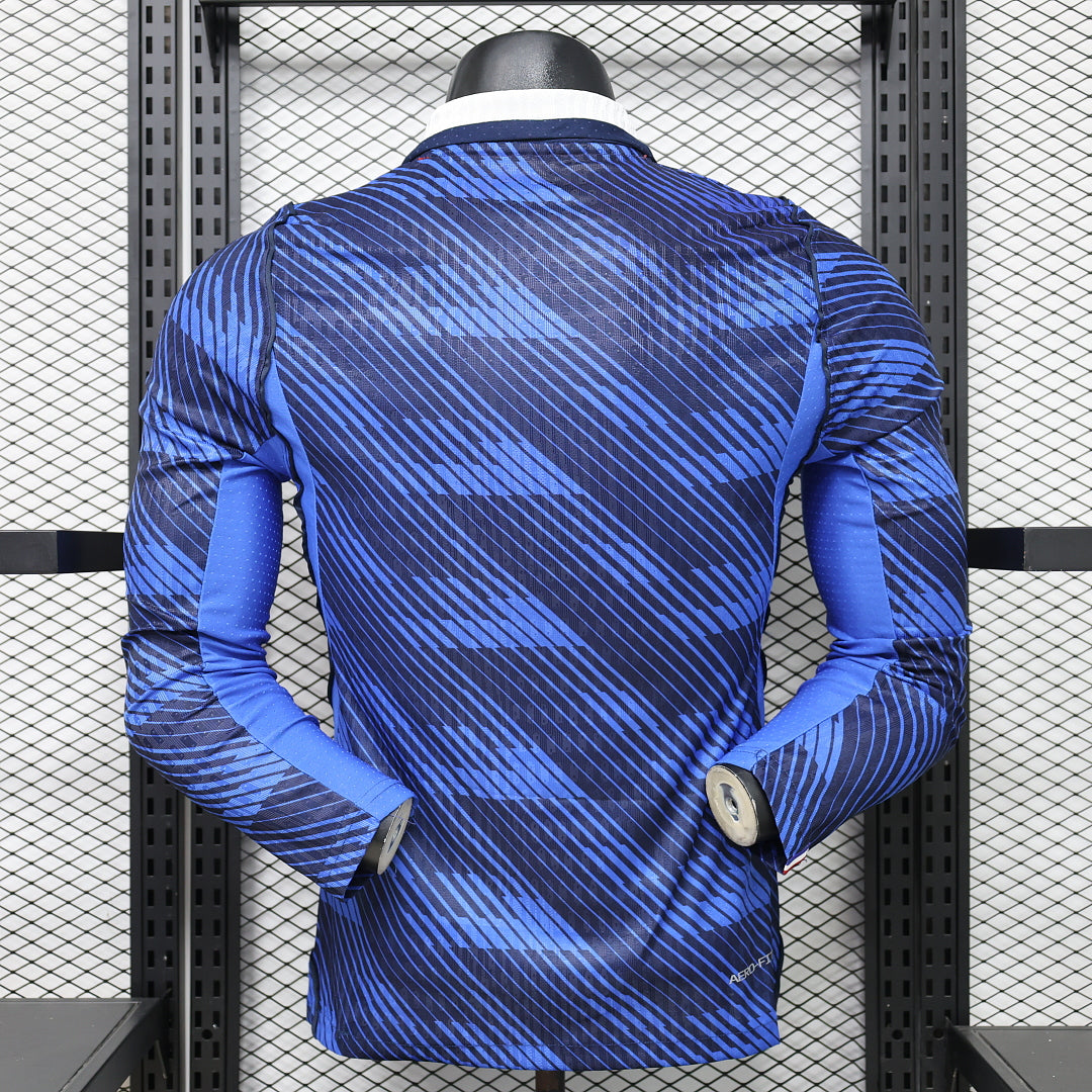 2026/27 France Home Player Version Soccer Jersey Long Sleeve