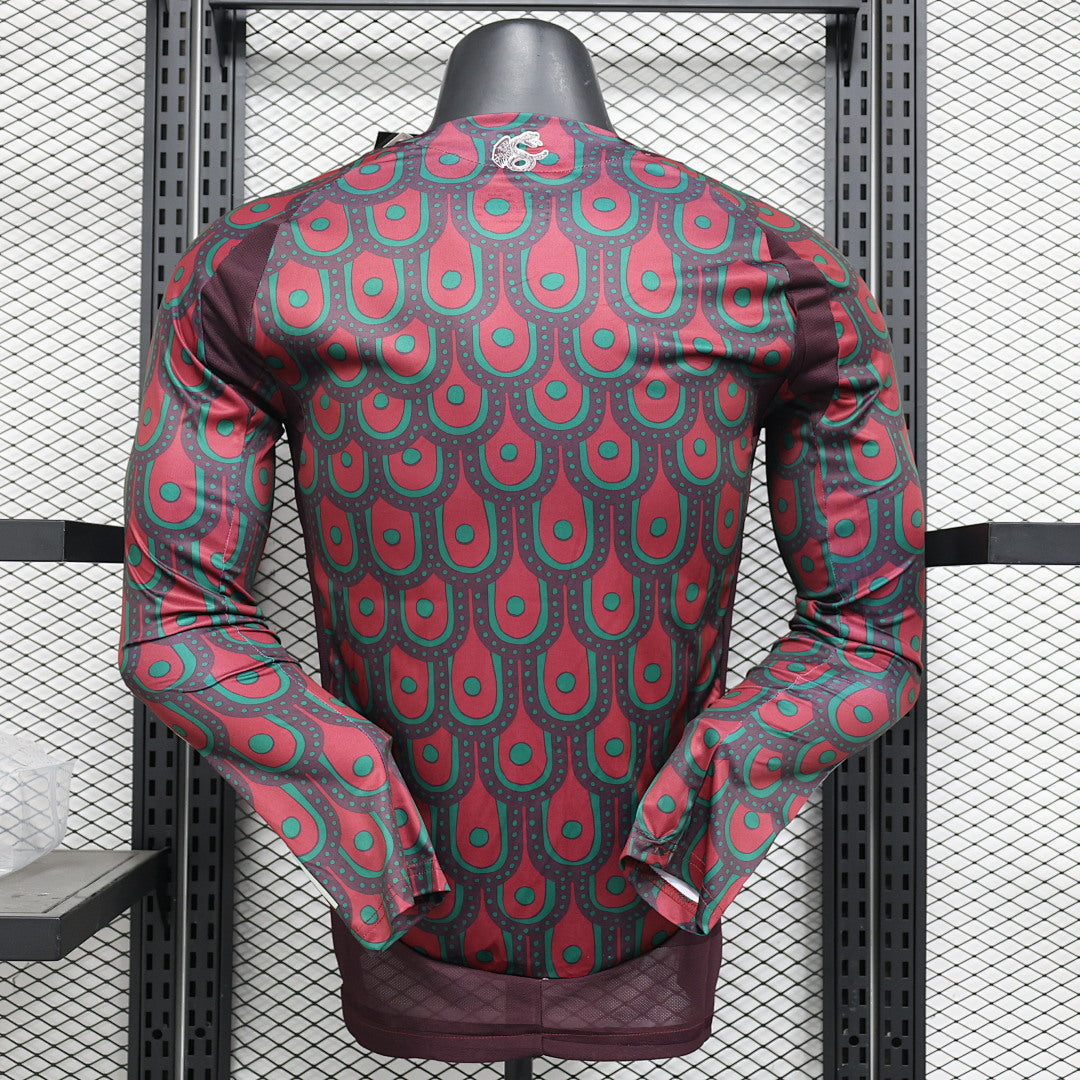 Mexico Home Player Version Soccer Jersey Long Sleeve