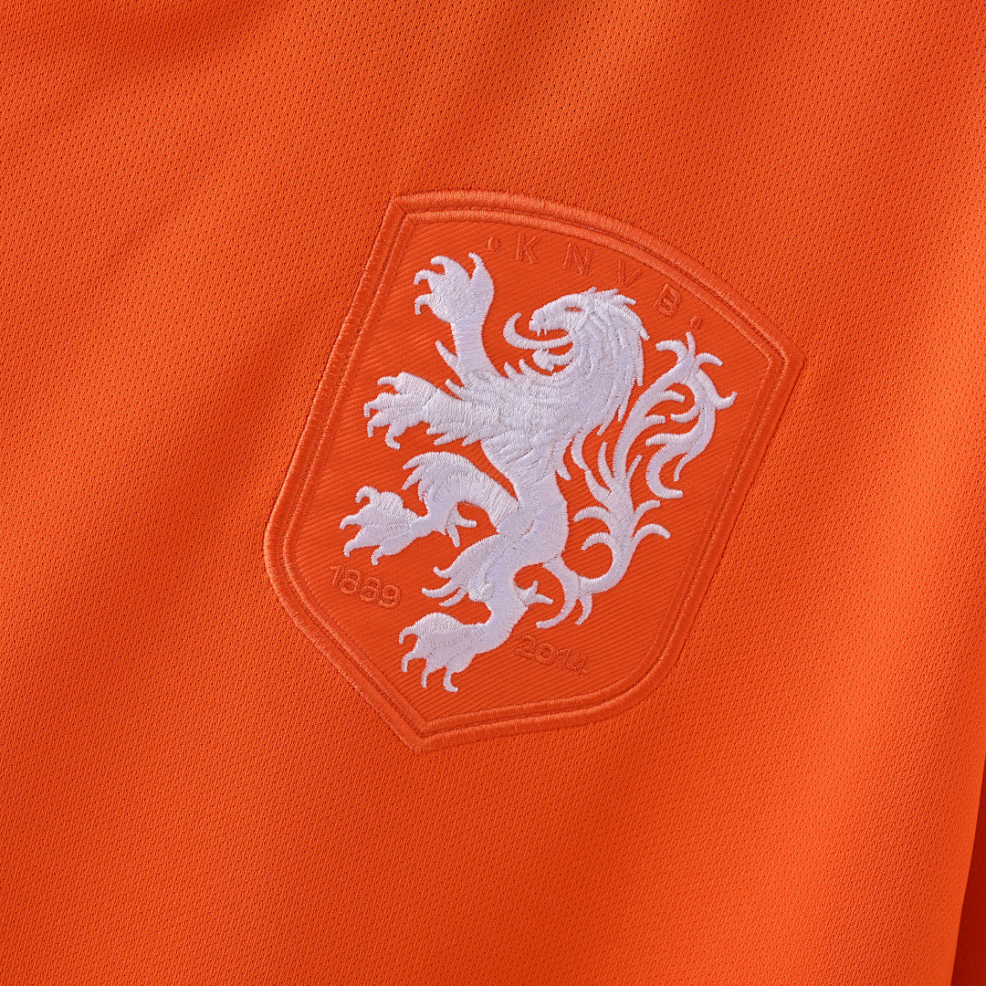 2014 Netherlands Home Soccer Jersey