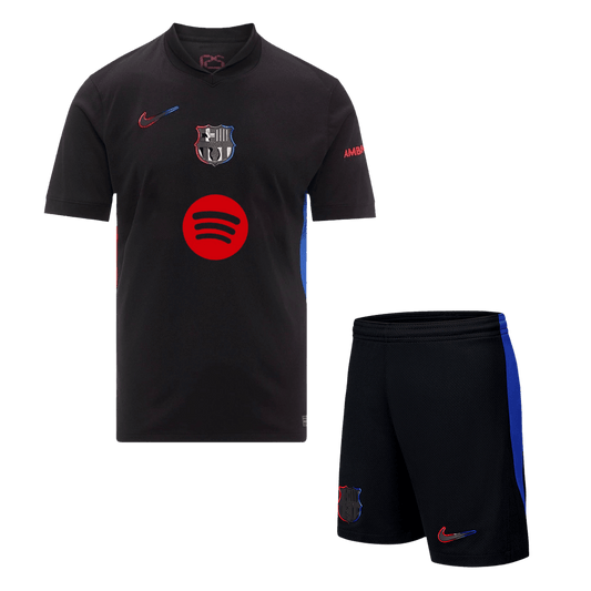 Barcelona Away Soccer Jersey Kit(Jersey+Shorts) 2024/25  - Spotify Logo Without Text