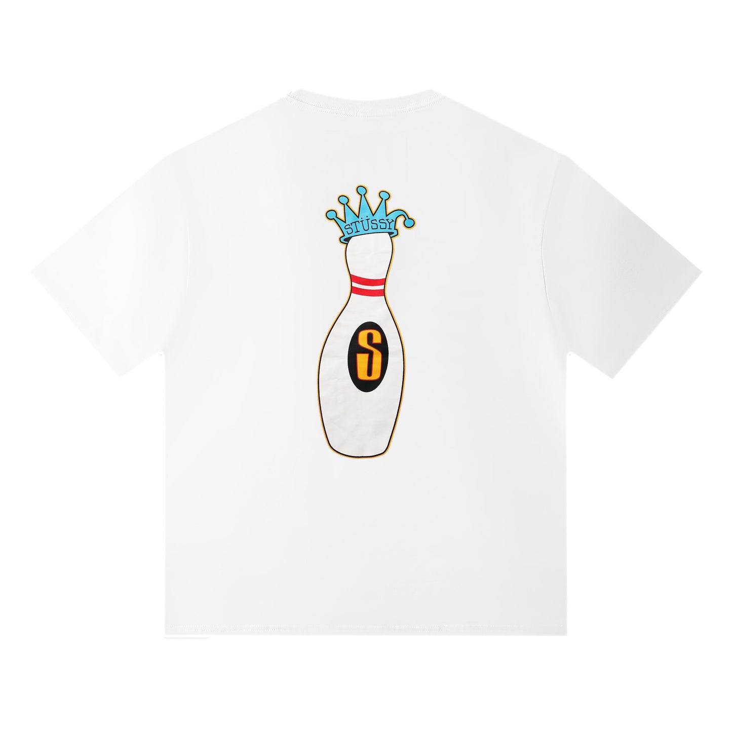Stussy White King Pin Gear Graphic T-Shirt