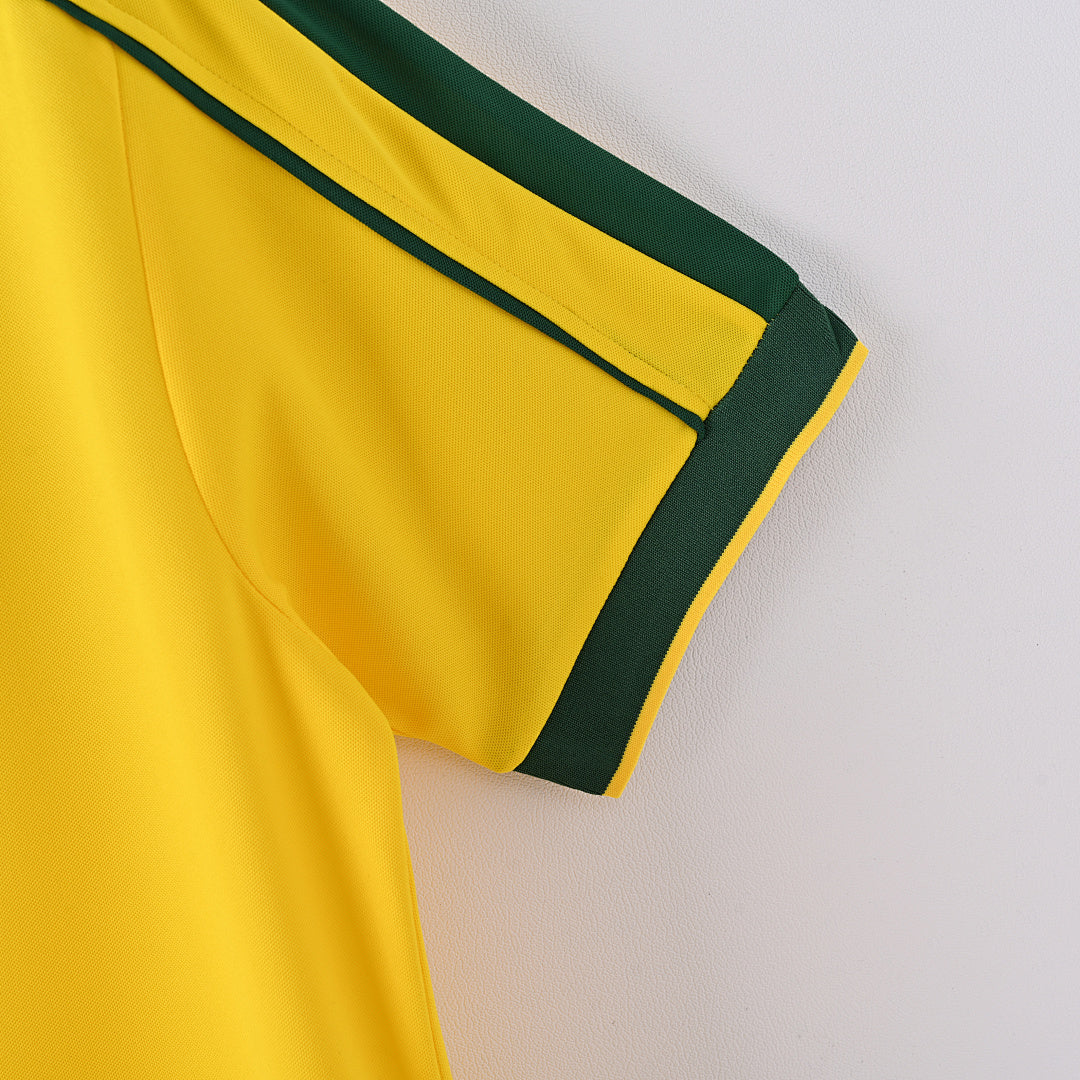1998 Brazil Home Soccer Jersey