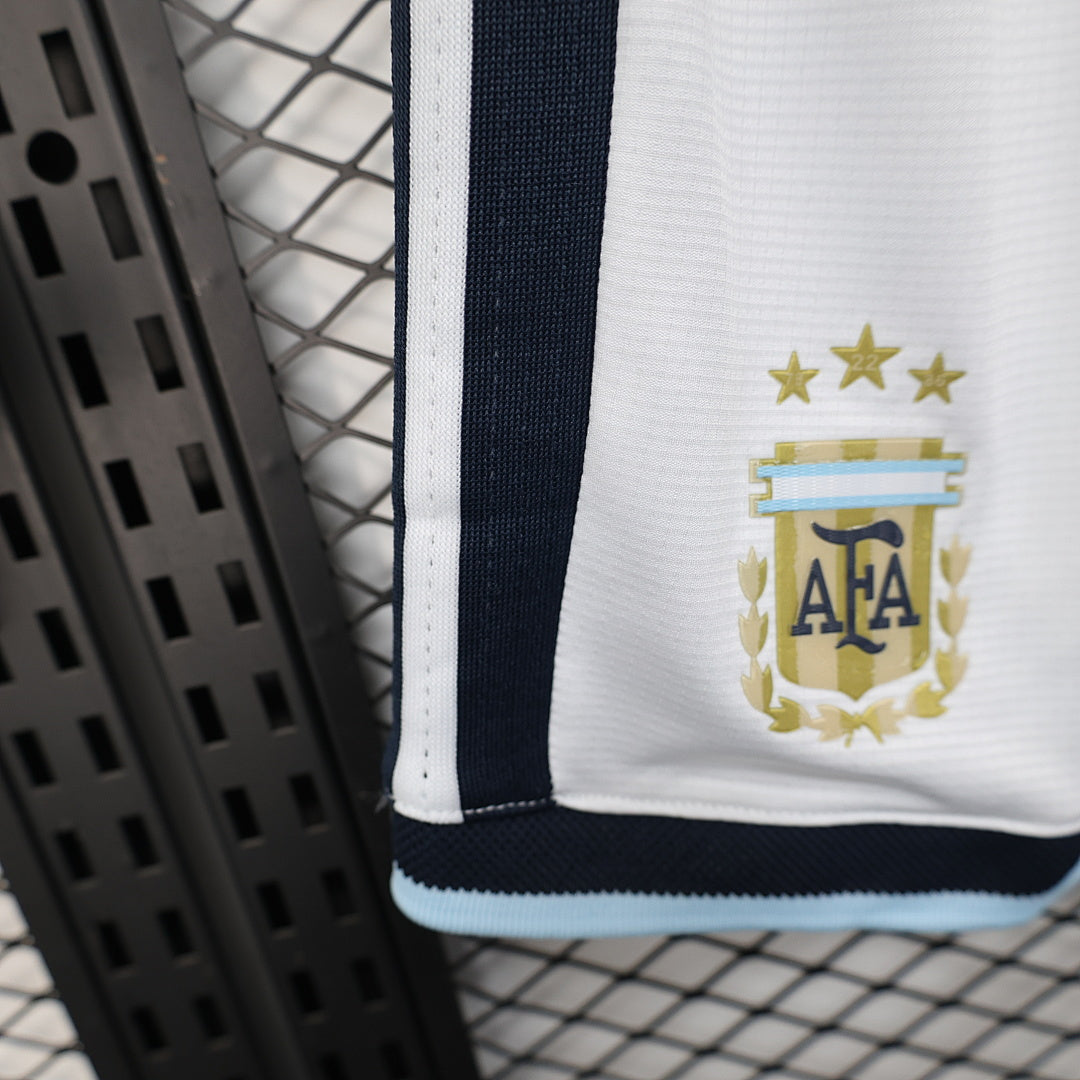 Argentina Soccer Shorts Shorts White