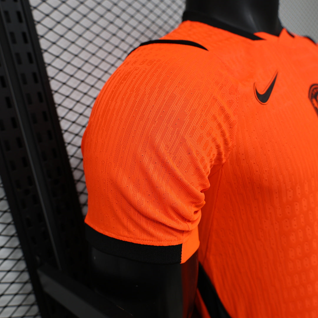 Netherlands Home Player Version Soccer Jersey