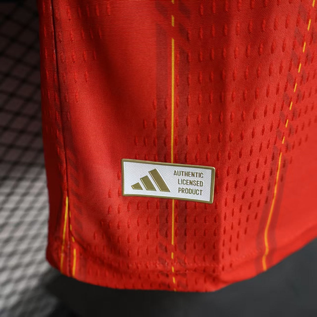 Spain Home Soccer Jersey Long Sleeve