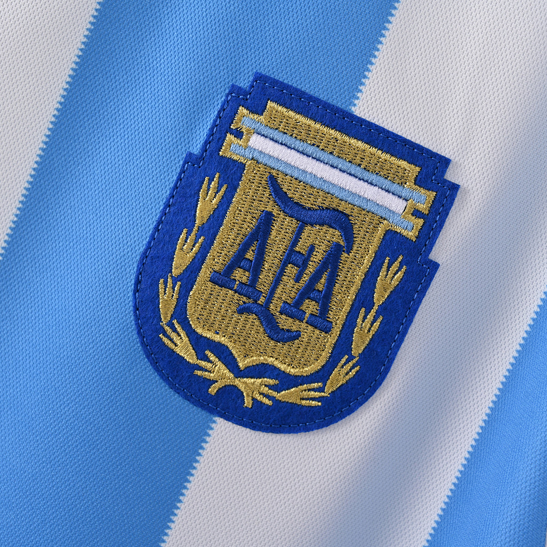 1986 Argentina Home Soccer Jersey World Cup