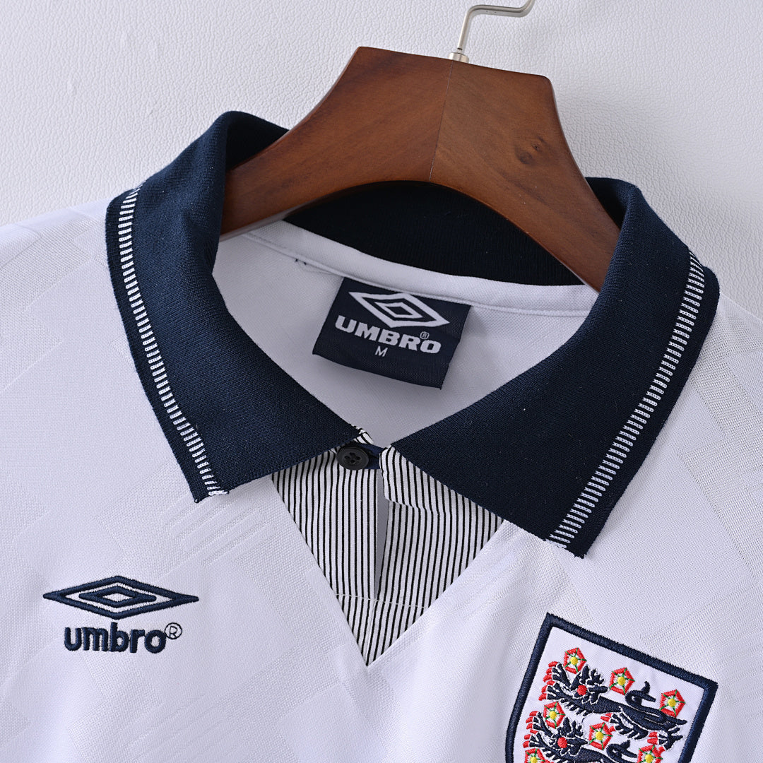 1990 England Home Soccer Jersey