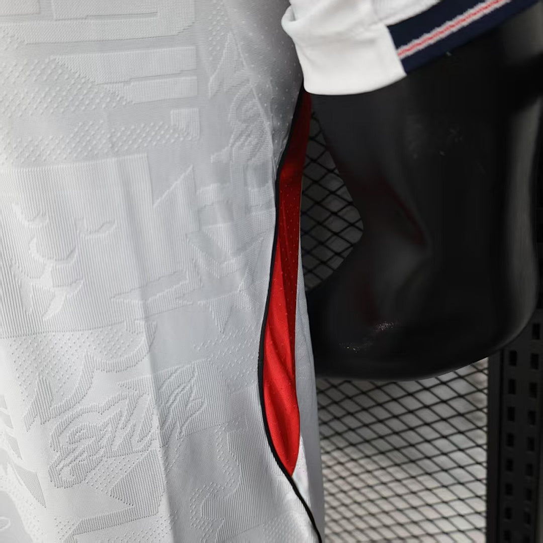 England Home Player Version Soccer Jersey