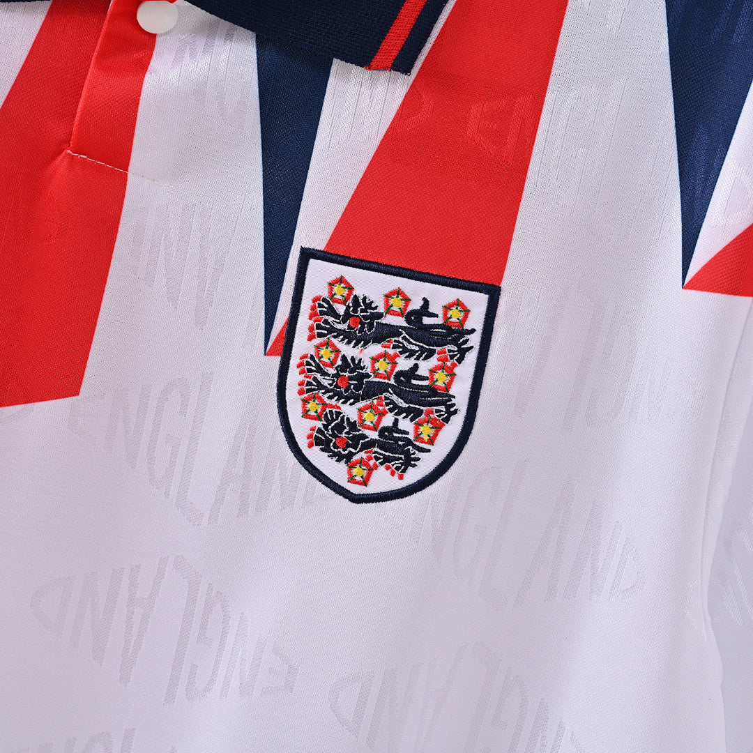 1992 England Home Soccer Jersey