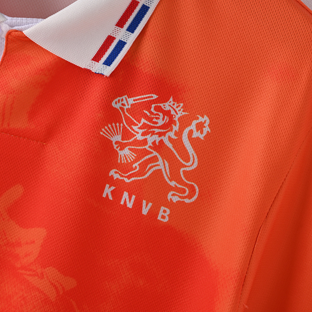 1996 Netherlands Home Soccer Jersey