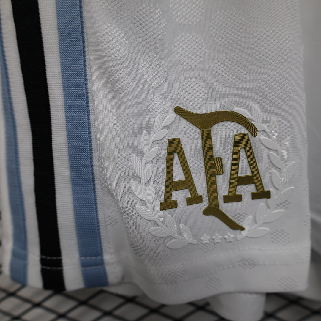 Argentina Player Version Soccer Shorts Shorts White