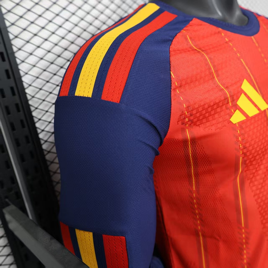 Spain Home Soccer Jersey Long Sleeve