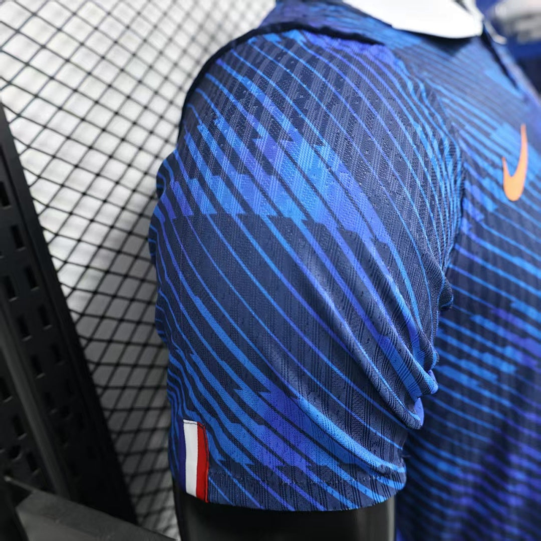 France Home Player Version Soccer Jersey