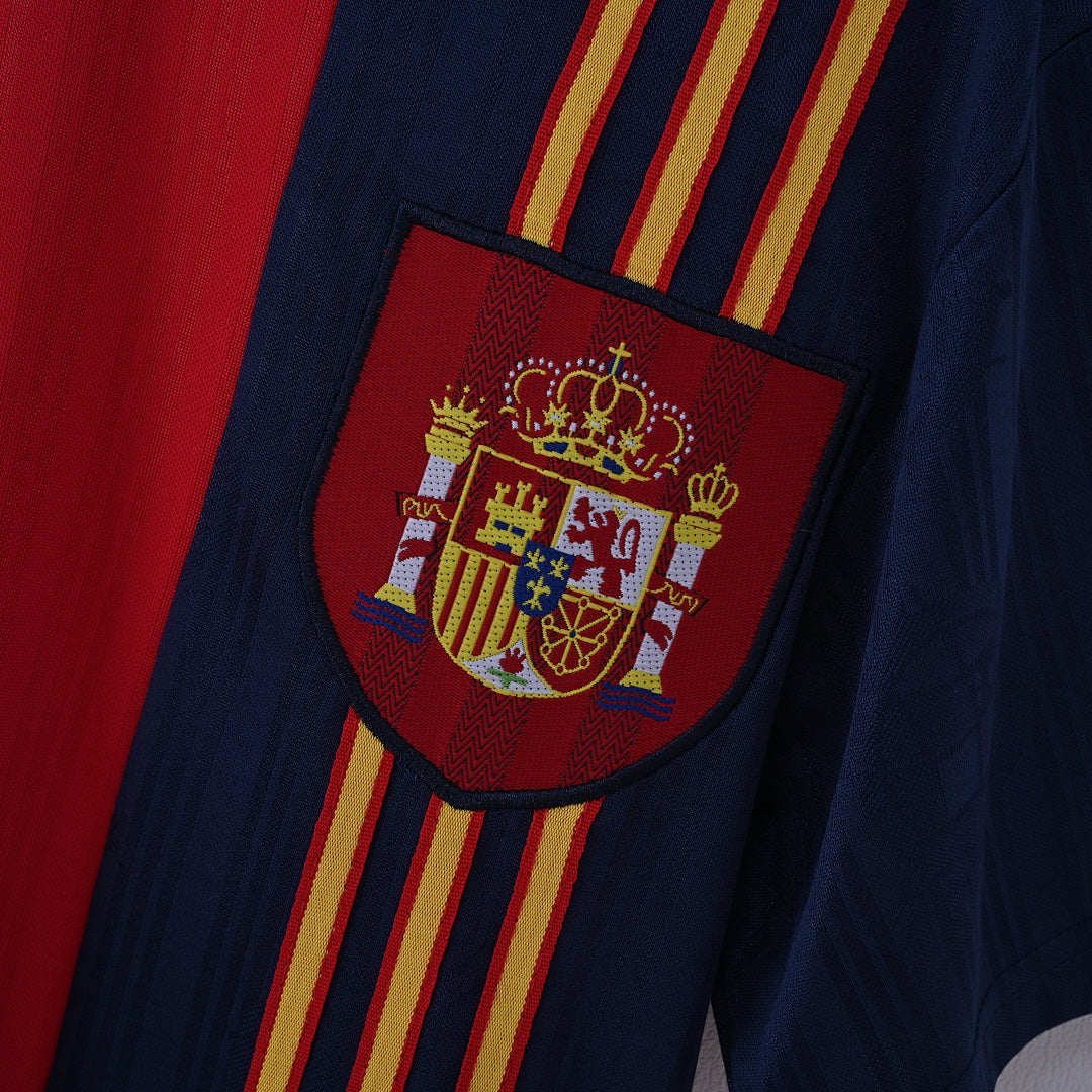 1996 Spain Home Soccer Jersey