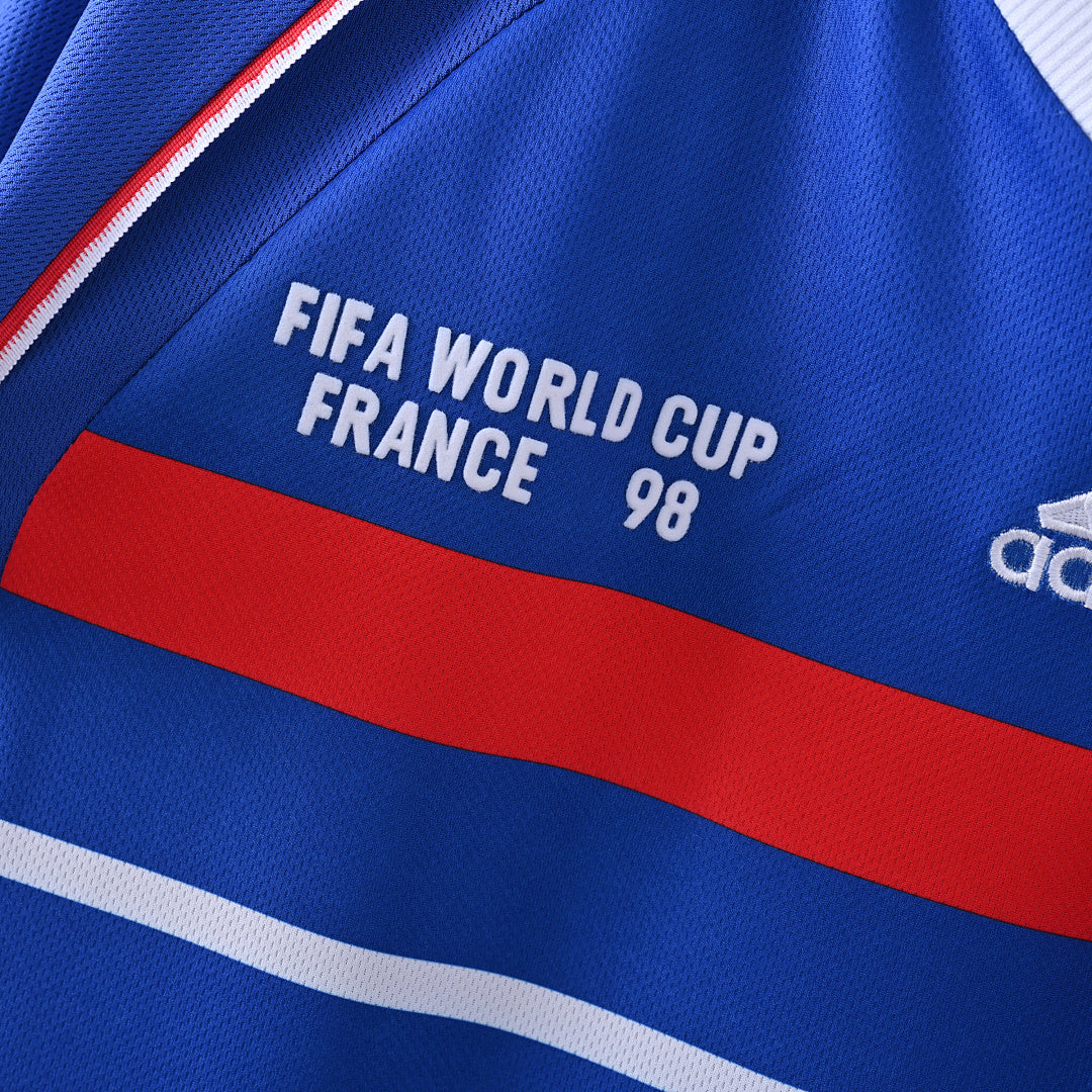 1998 France Home Soccer Jersey