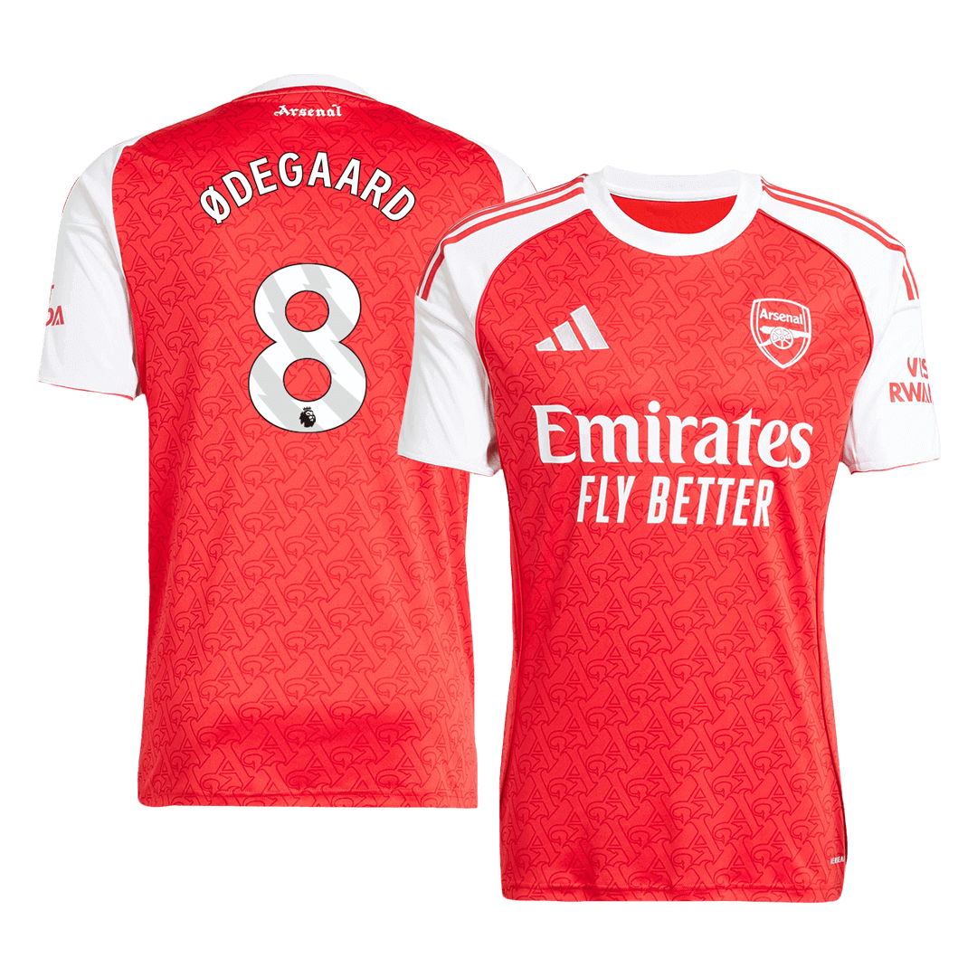 #8 Arsenal Home Soccer Jersey 2025/26 Red