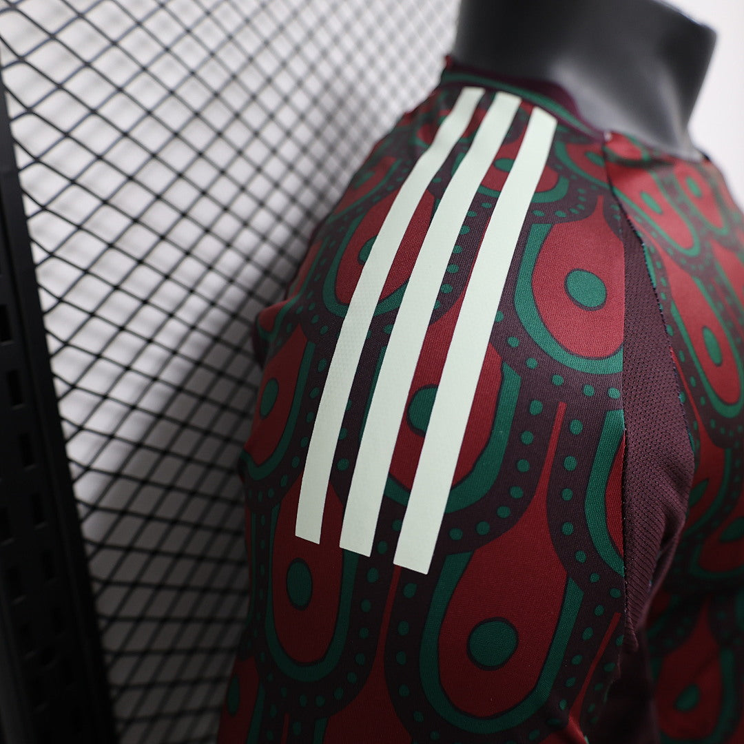 Mexico Home Player Version Soccer Jersey Long Sleeve
