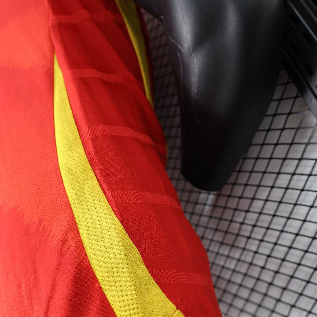 Spain Home Player Version Soccer Jersey
