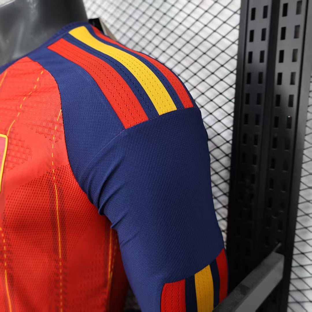 Spain Home Soccer Jersey Long Sleeve